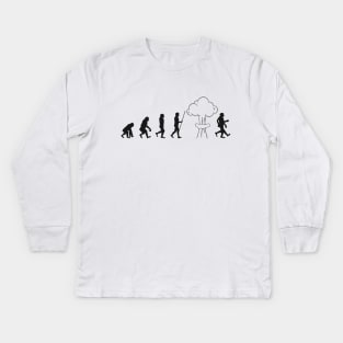 Human Nuclear Evolution Kids Long Sleeve T-Shirt